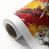 Modern Abstract Wall Art – Explosive Red and Yellow Canvas Print