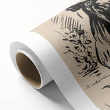 Expressionist Art: The Cock and the Dog | Black and White Abstract Print