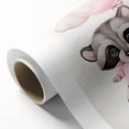 Floating Baby Raccoon Girls Room Wall Art - Dreamy Nursery Print