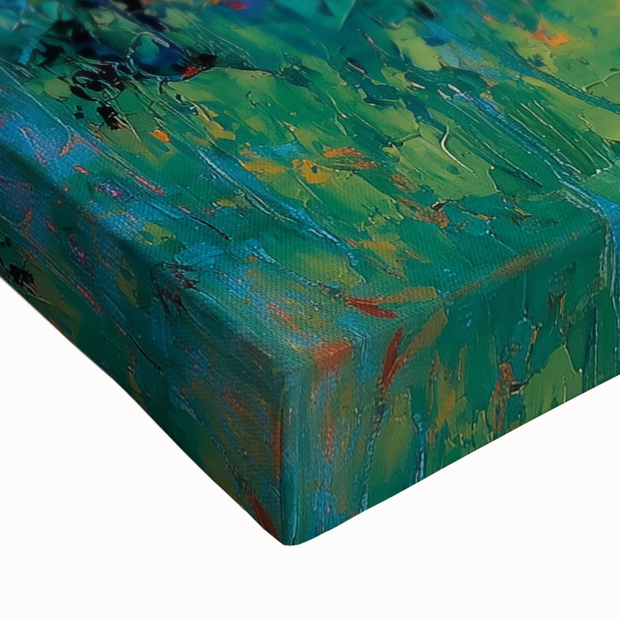 Contemporary Abstract Canvas – Vibrant Floral Blue Wall Art Print