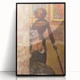 Impressionist Painting - Mary Cassatt at the Louvre by Degas Art Print