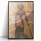 Impressionist Painting - Mary Cassatt at the Louvre by Degas Art Print