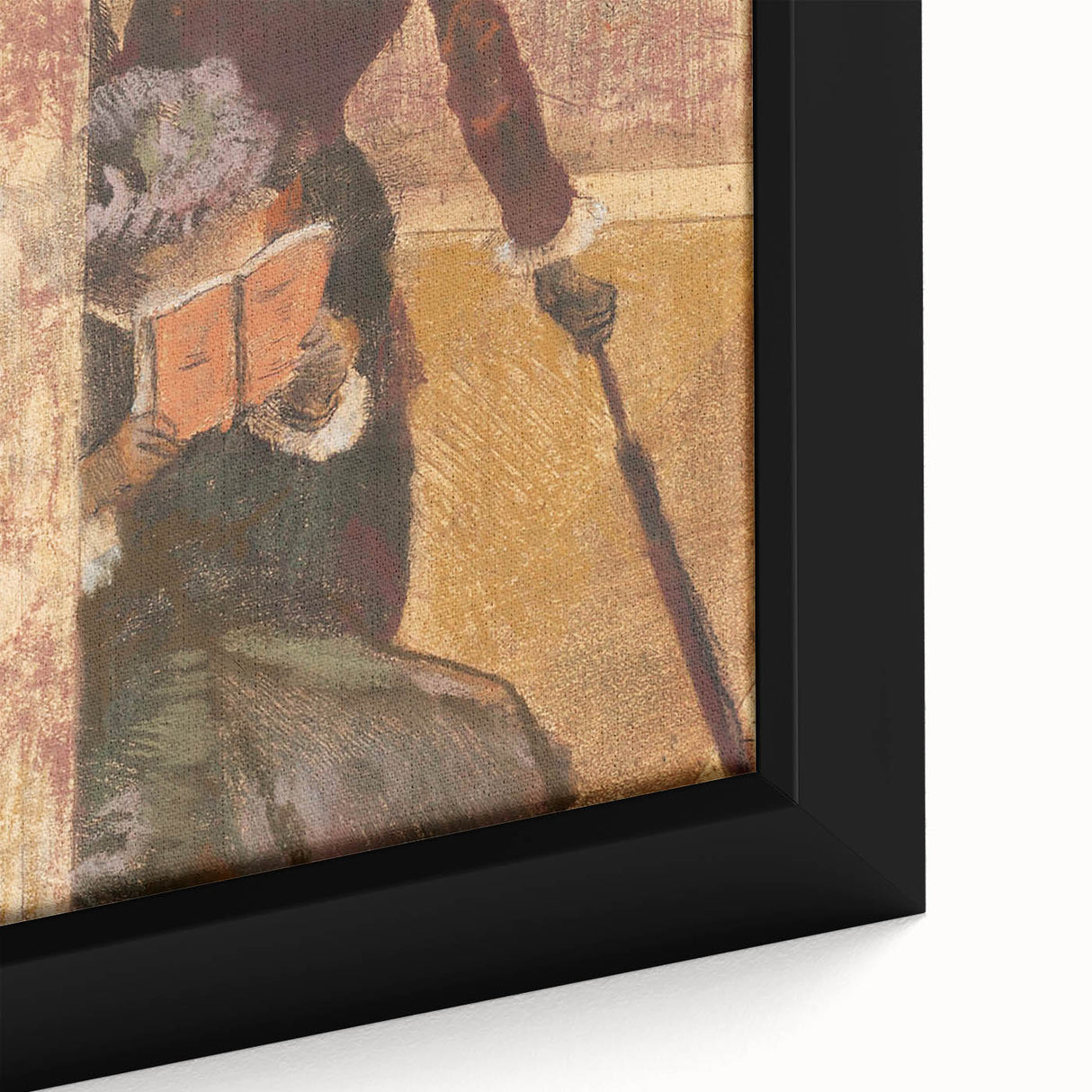 Impressionist Painting - Mary Cassatt at the Louvre by Degas Art Print