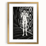 Expressionist Art: The Finger Game | Bold Black-and-White Wall Decor