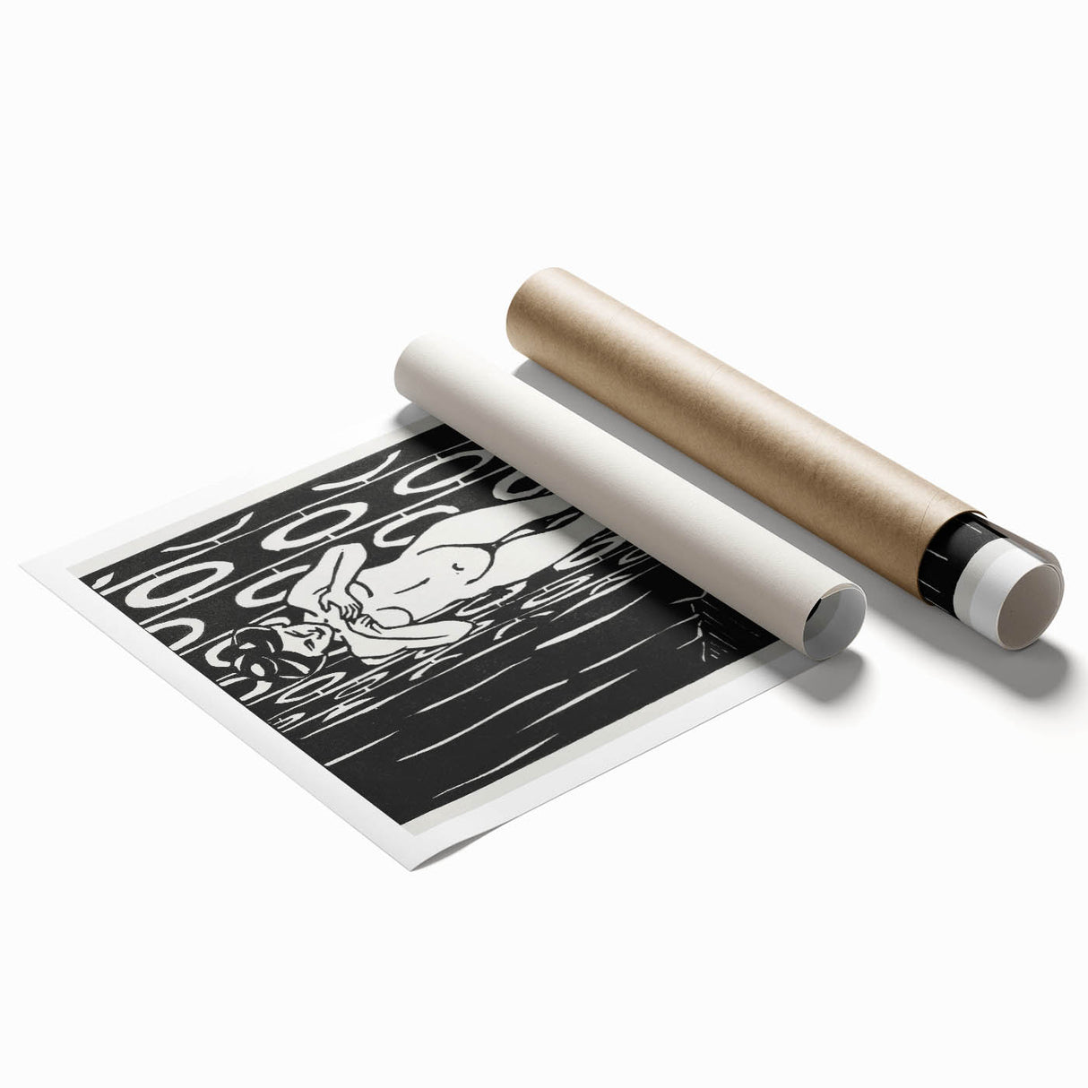 Expressionist Art: The Finger Game | Bold Black-and-White Wall Decor