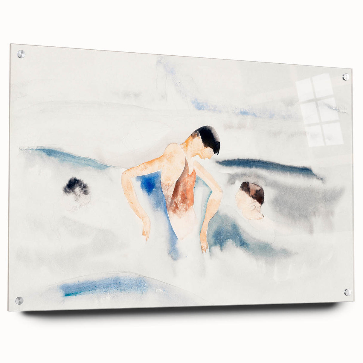 Abstract Water Scene Modern Art - Serene Minimalist Wall Decor