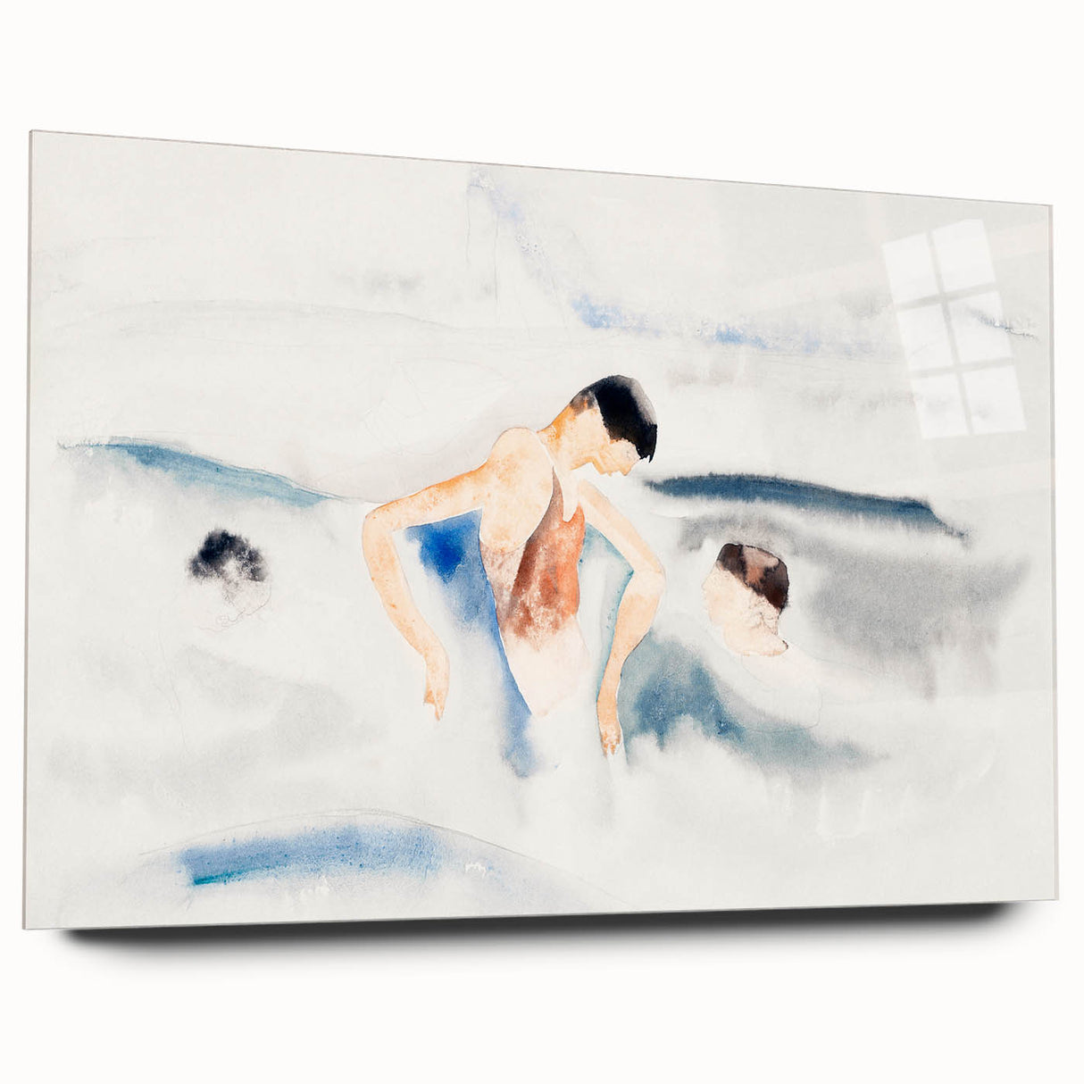Abstract Water Scene Modern Art - Serene Minimalist Wall Decor