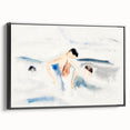 Abstract Water Scene Modern Art - Serene Minimalist Wall Decor
