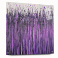 Abstract floral acrylic artwork displayed from the side, showcasing vibrant colors and intricate designs, secured with stylish pins for a modern touch.