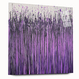Abstract floral acrylic glass art piece showcasing vibrant colors and intricate designs, displayed from a side view to highlight its glossy finish and contemporary style. Perfect for modern decor enthusiasts seeking a unique and eye-catching centerpiece.