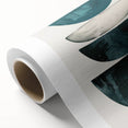 Abstract minimalist wall art on rolled canvas, featuring soft, muted colors and geometric shapes, elegantly packaged in a protective cardboard tube. Ideal for modern home decor.