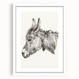 Romanticism Art: Head of a Donkey by Jean-Bernard