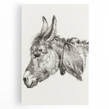 Romanticism Art: Head of a Donkey by Jean-Bernard