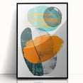 Framed abstract minimalist wall art featuring a sleek black design, showcasing a contemporary aesthetic perfect for modern home decor. This stylish artwork adds a touch of elegance to any living space, enhancing the overall ambiance with its unique visual appeal.
