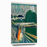 Expressionist Art: The Girls on the Bridge | Vibrant Munch Wall Art