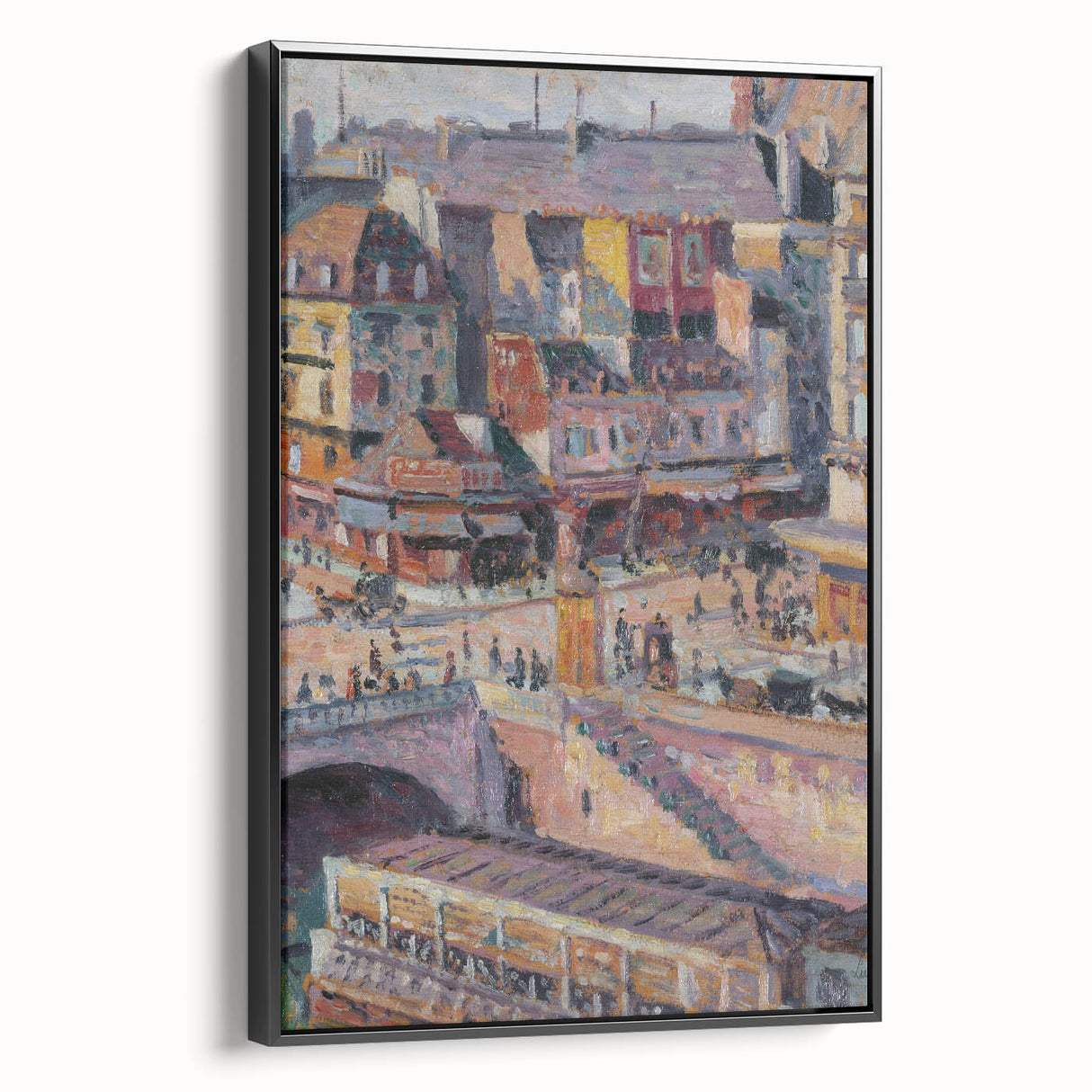 Impressionist Cityscape - Pont Saint-Michel by Luce Wall Art Print