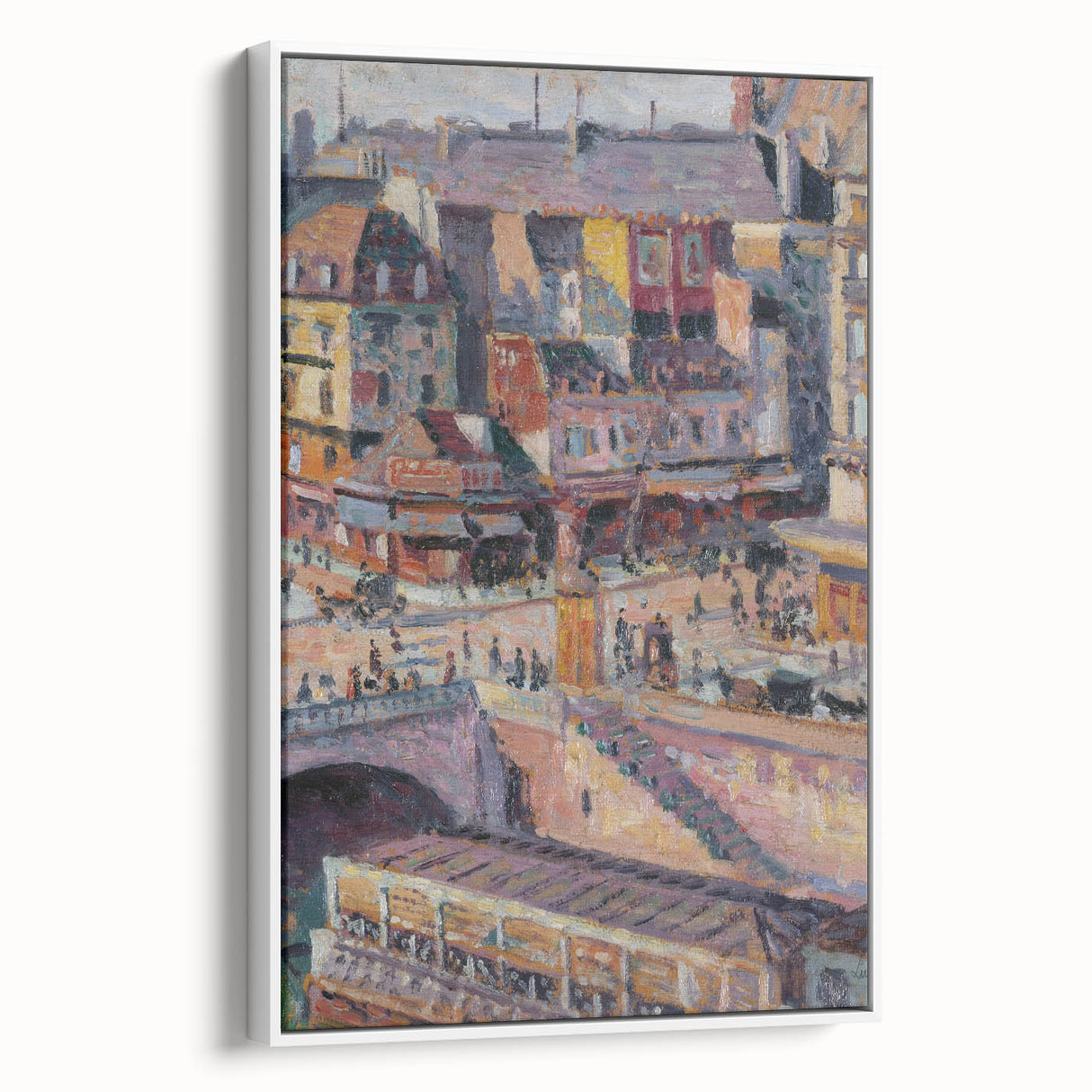 Impressionist Cityscape - Pont Saint-Michel by Luce Wall Art Print