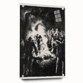 Dramatic Vintage Wall Art - Intense Black and White Scene in Charcoal