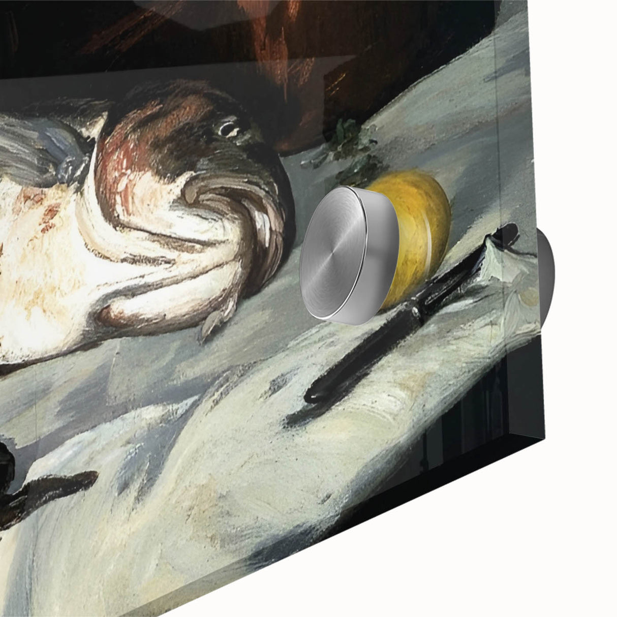 Mid-century modernist large abstract wall art featuring swirling patterns in earth tones on acrylic glass.