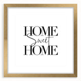 Home Sweet Home - Modern Typography Wall Art Canvas Print