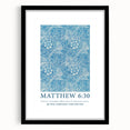 Biblical Typography Wall Art - Matthew 6:30 Floral Canvas Print