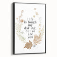 Botanical Typography Art Print – Motivational Quote on Canvas