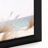 Close-up of black wall art featuring a textured, colorful abstract design on a framed canvas, suitable for living room decor.