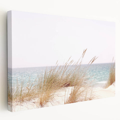 Large abstract canvas print with vibrant summer hues, ideal for kitchen wall art.