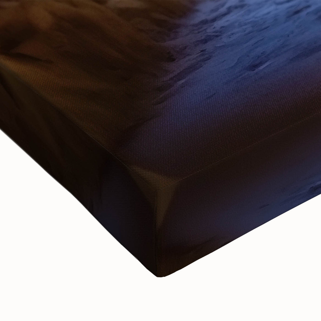 Close-up of a stretched canvas artwork depicting vibrant landscapes with intricate cave formations, showcasing rich colors and textures, ideal for home decor.