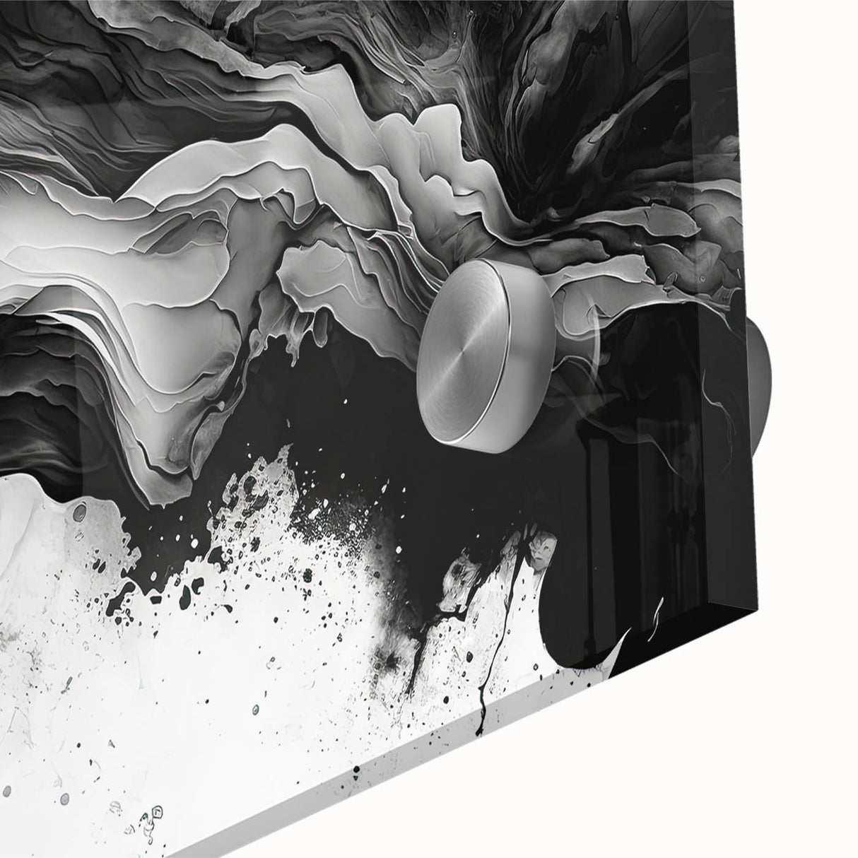 Fluid Black and White Abstract Bedroom Wall Art – Framed & Canvas