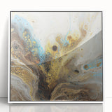 Framed acrylic wall art featuring vibrant abstract splatters in bold colors against a white background, adding a modern touch to any room decor. Perfect for art enthusiasts seeking contemporary styles.