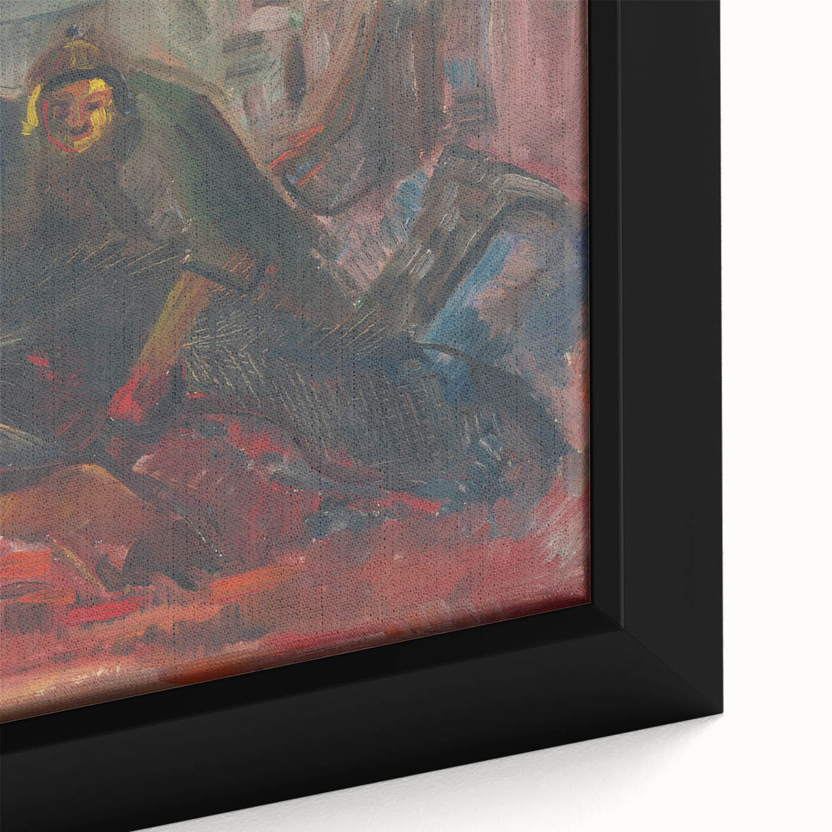 Expressionist Hunting Scene – Bold Abstract Boar Hunt Canvas Art