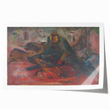 Expressionist Hunting Scene – Bold Abstract Boar Hunt Canvas Art