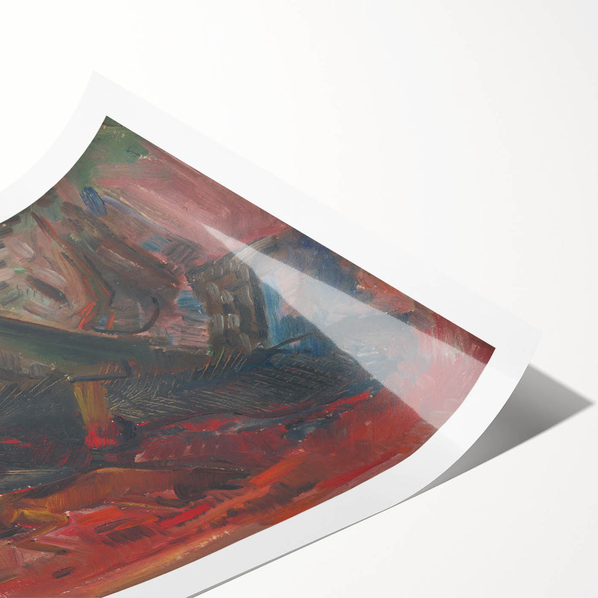 Expressionist Hunting Scene – Bold Abstract Boar Hunt Canvas Art