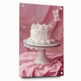 Acrylic print of assorted pastries in vibrant colors, ideal for dining room decor.