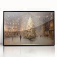 Glowing Christmas Tree in the City – Christmas Wall Hangings