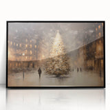 Glowing Christmas Tree in the City – Christmas Wall Hangings