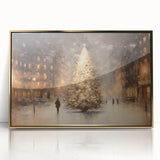 Glowing Christmas Tree in the City – Christmas Wall Hangings