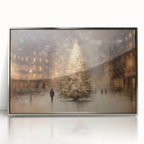 Glowing Christmas Tree in the City – Christmas Wall Hangings