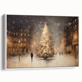 Glowing Christmas Tree in the City – Christmas Wall Hangings