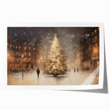 Glowing Christmas Tree in the City – Christmas Wall Hangings