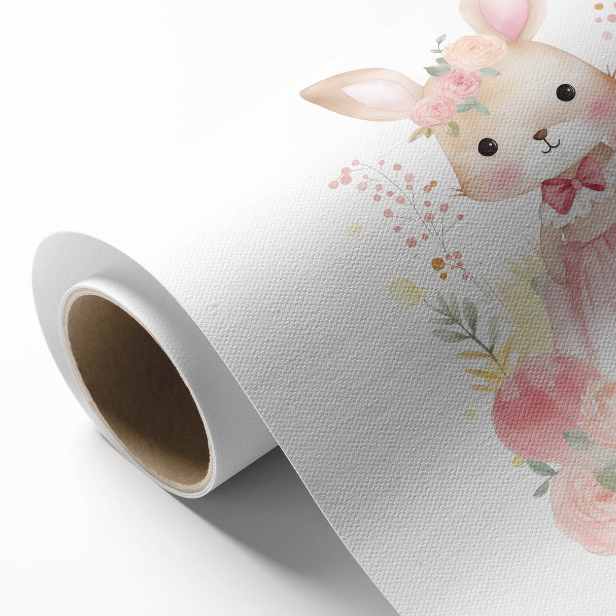 Floral Princess Bunny Girls Room Wall Art – Nursery Print