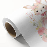 Floral Princess Bunny Girls Room Wall Art – Nursery Print