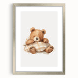 Sleeping Teddy Bear Nursery Wall Art – Baby Room Decor Prints