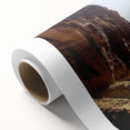 Stunning rolled canvas depicting vibrant landscape canyons with rich colors and intricate details, perfect for home decor or art enthusiasts.