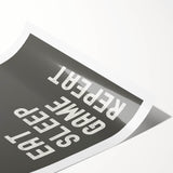 Eat Sleep Game Repeat Typography Art – Gamer Wall Decor