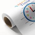 Telling Time Learning Wall Art - Kids Educational Clock Poster