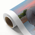 Art Deco style poster of Namibian scenery in muted earth tones on rolled canvas, ideal for nursery wall art.