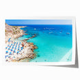 Extra large rolled print featuring a serene Cyprus landscape with vibrant green and floral elements.