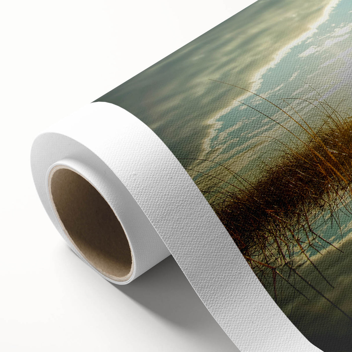 Art Deco poster of a European scenery in Estonia with muted earth tones on rolled canvas, ideal for nursery wall art.